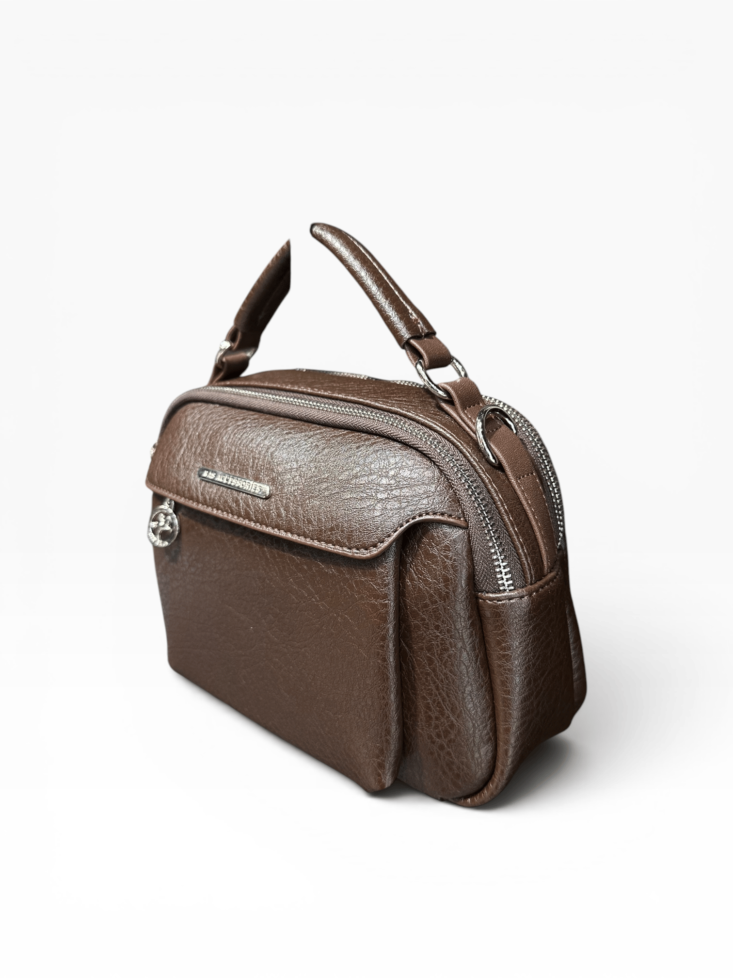 Nas Bag Elde Taşımalı ve Çapraz Askılı Kadın Omuz Çantası Kahve