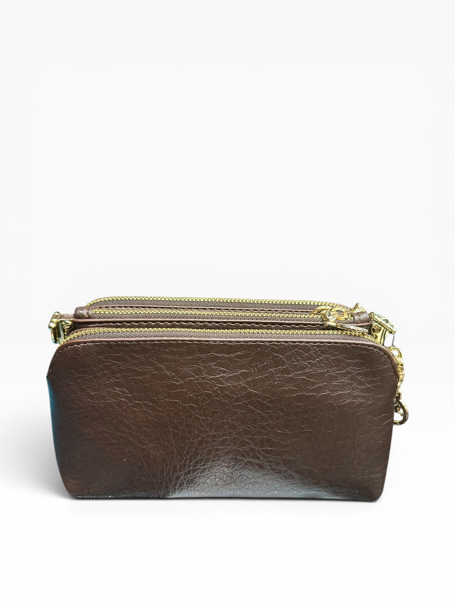 Nas Bag Mini Sade Çapraz Askılı Kadın Omuz Çantası Kahve