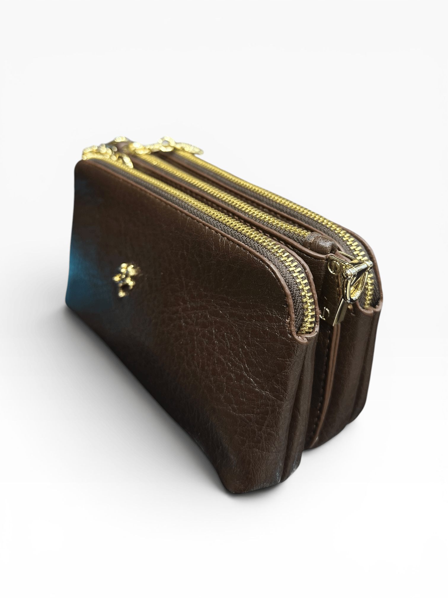 Nas Bag Mini Sade Çapraz Askılı Kadın Omuz Çantası Kahve