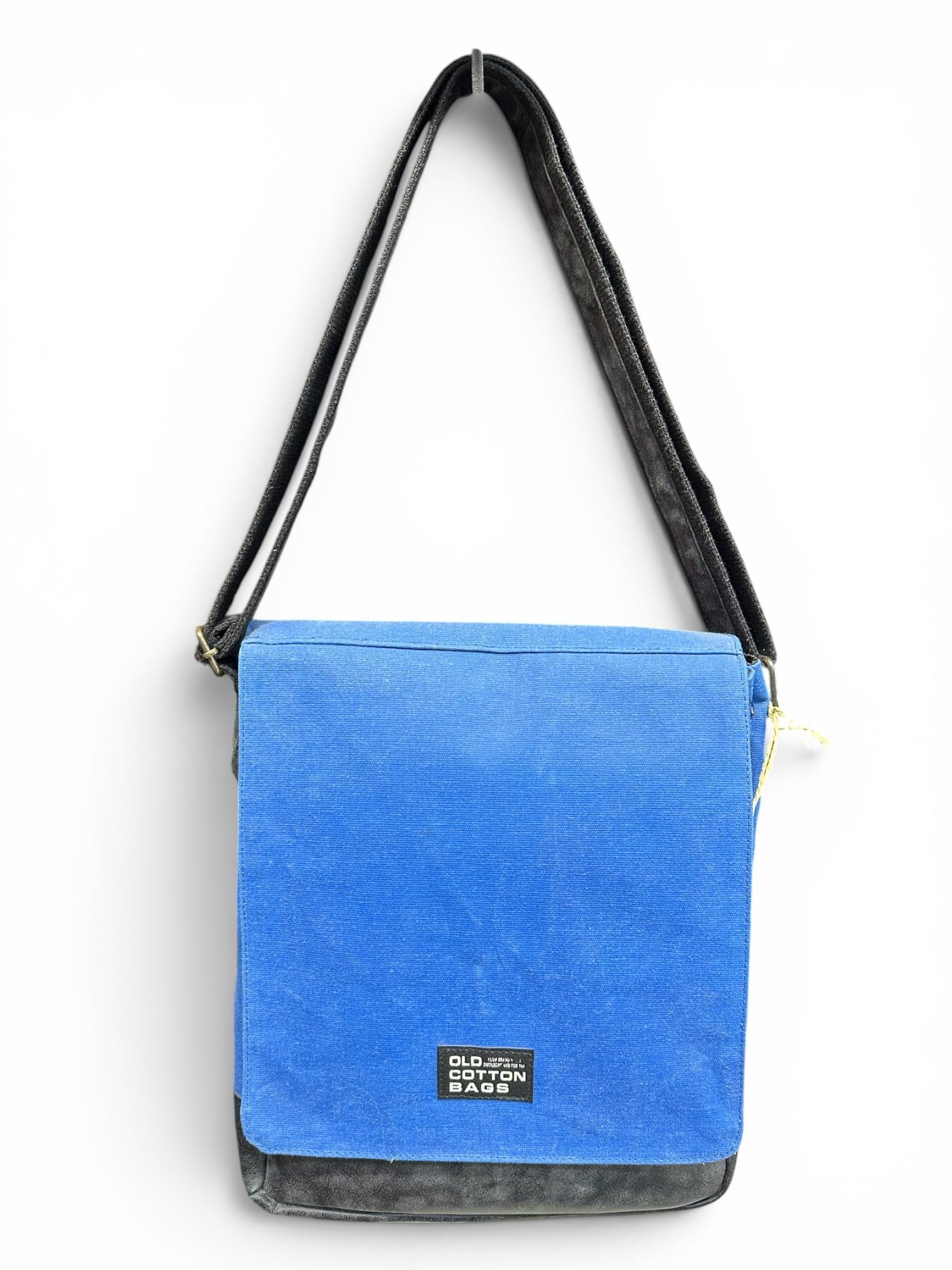 Old Cotton Cargo Bags Dikey Eskitme Kumaş Kanvas Postacı Omuz Çantası Unisex 7112 WESTERN Lacivert