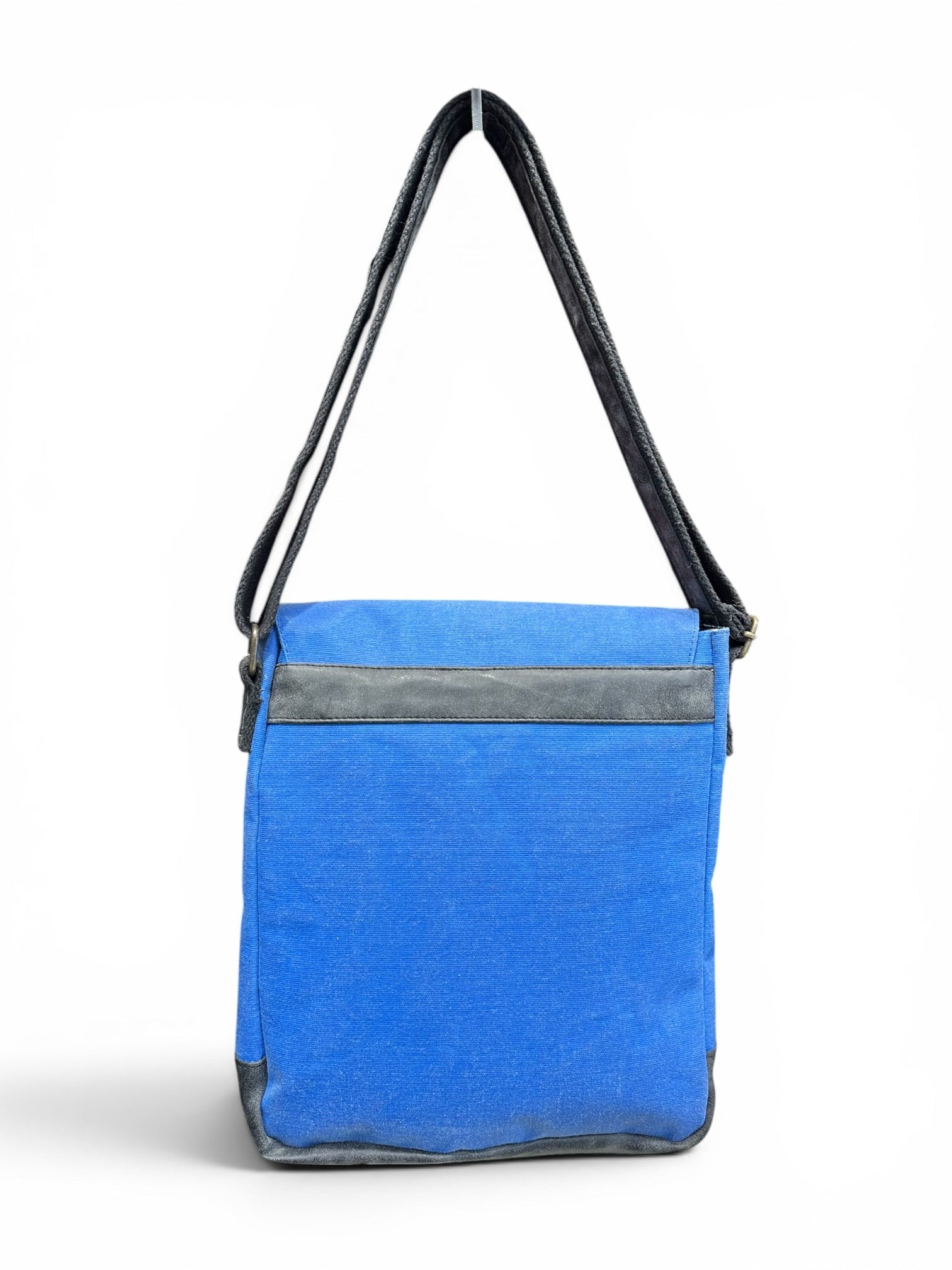 Old Cotton Cargo Bags Dikey Eskitme Kumaş Kanvas Postacı Omuz Çantası Unisex 7112 WESTERN Lacivert