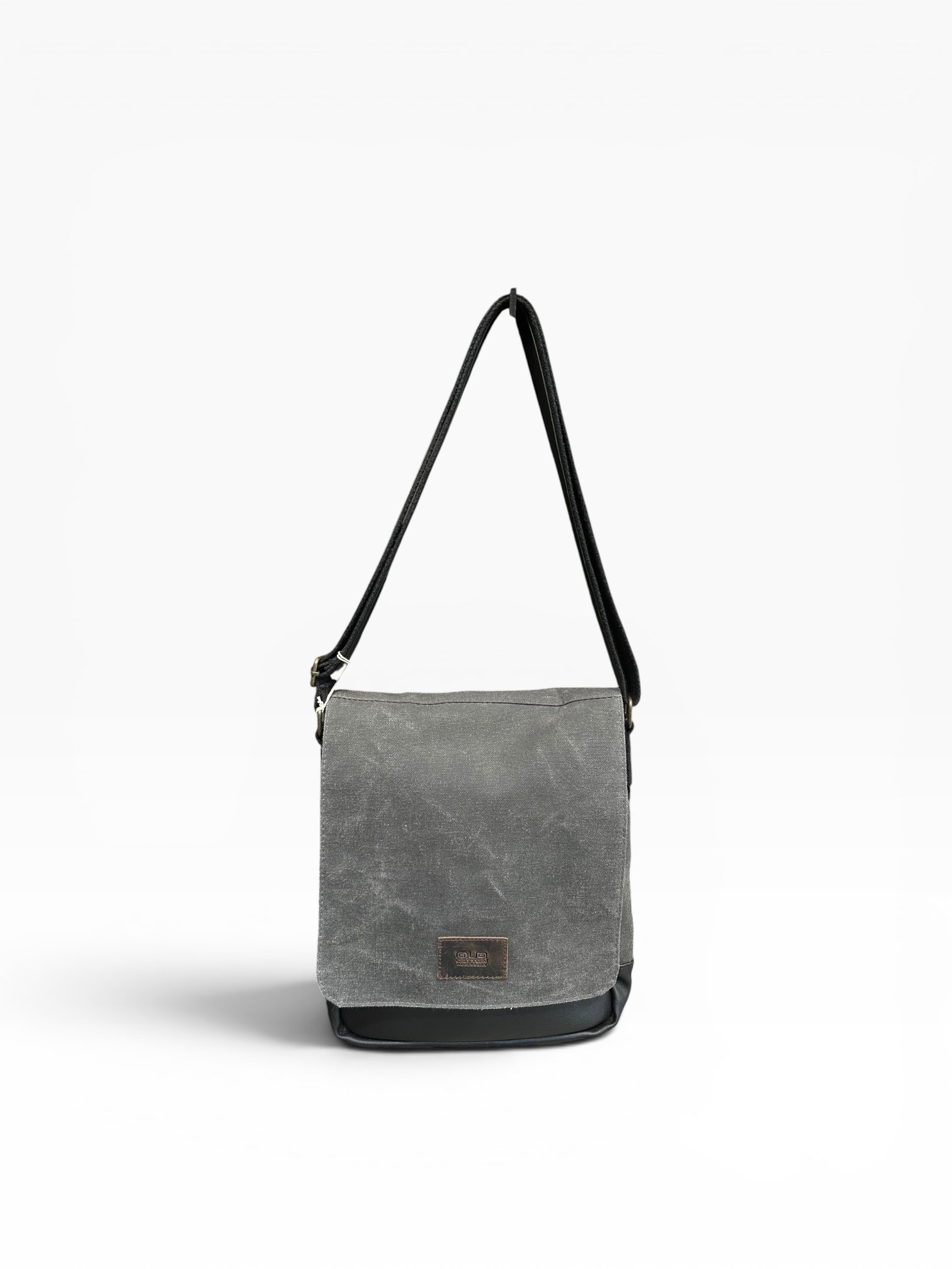 Old Cotton Cargo Bags  Dikey Kanvas Postacı Omuz Çantası Unisex 7112 WESTERN Siyah