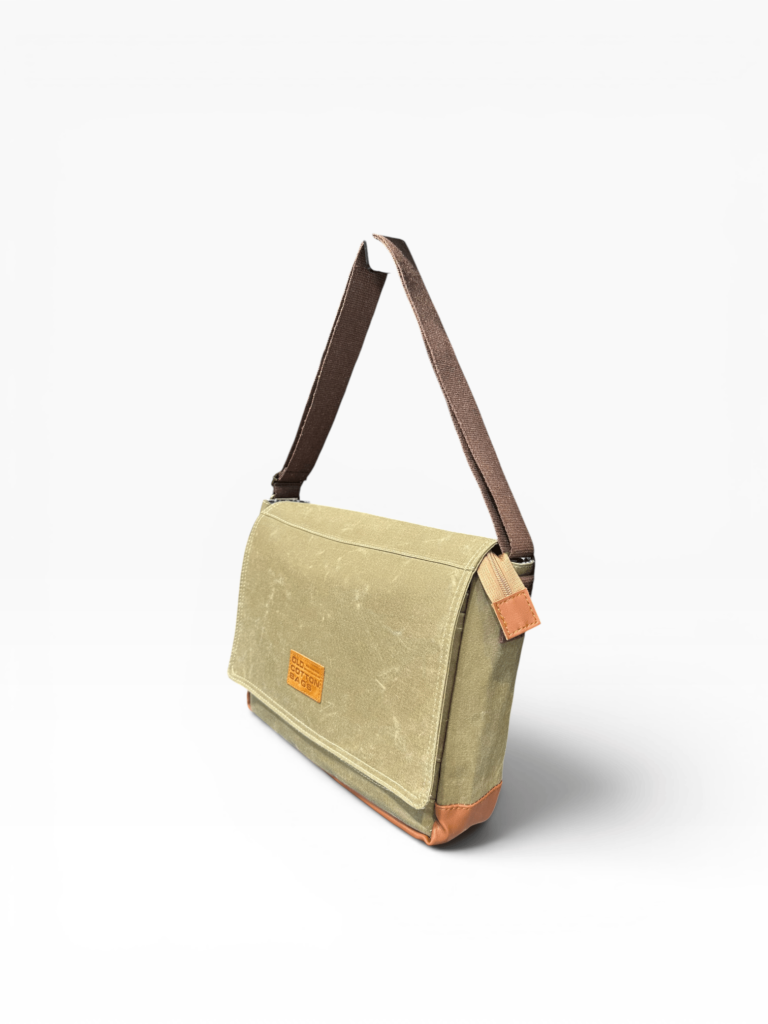 Old Cotton Cargo Kanvas Kumaş Postacı Omuz Çantası Unisex BOISE COMPUTER BAG 15.6'' Bej