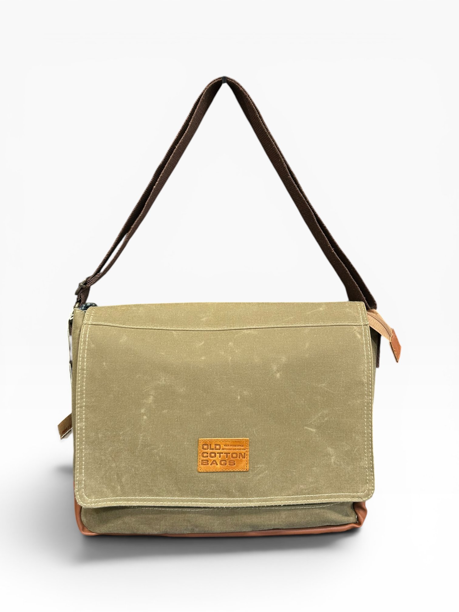 Old Cotton Cargo Kanvas Kumaş Postacı Omuz Çantası Unisex BOISE COMPUTER BAG 15.6'' Bej