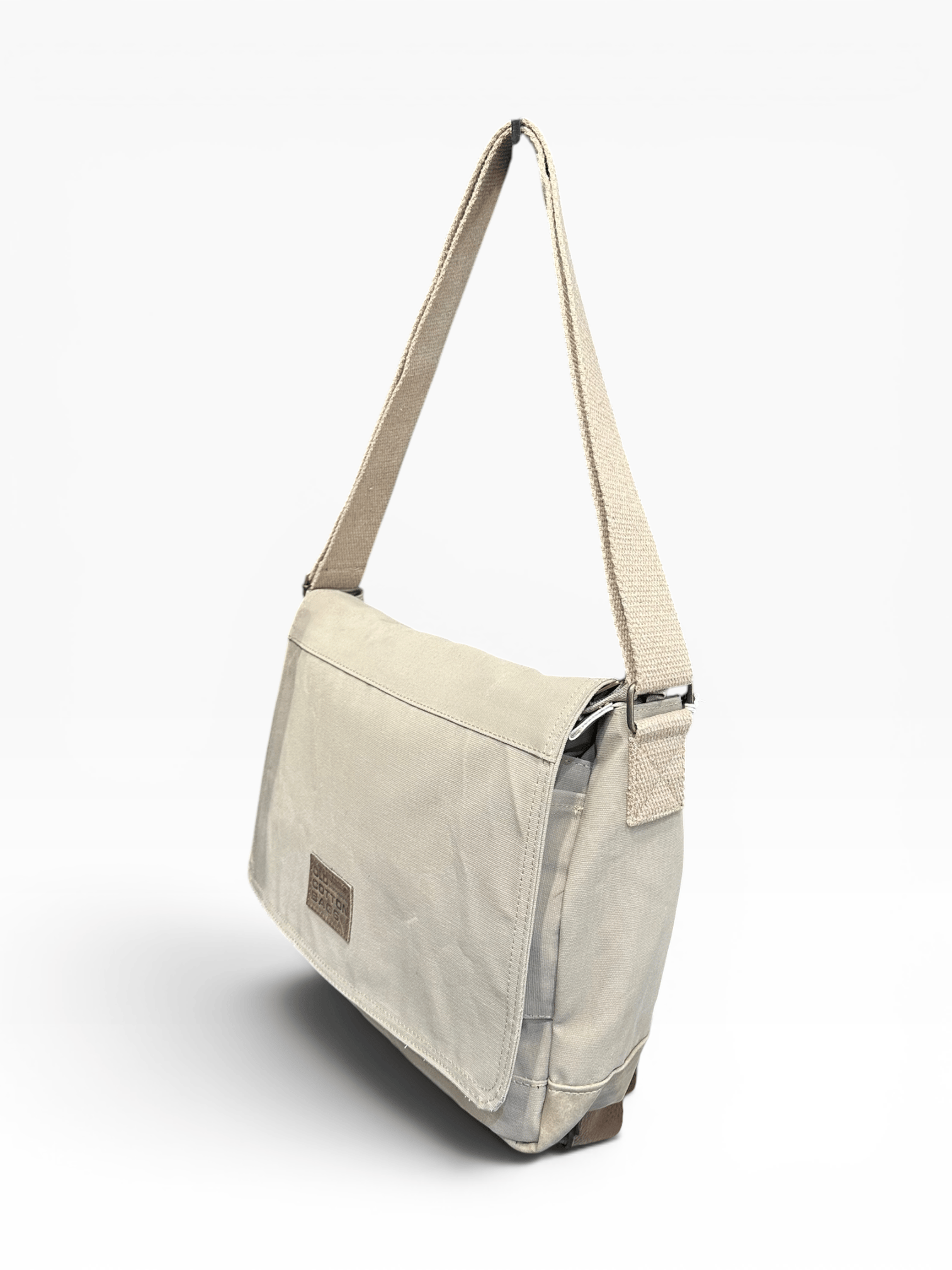 Old Cotton Cargo Kanvas Kumaş Postacı Omuz Çantası Unisex BOISE COMPUTER BAG 15.6'' Taş