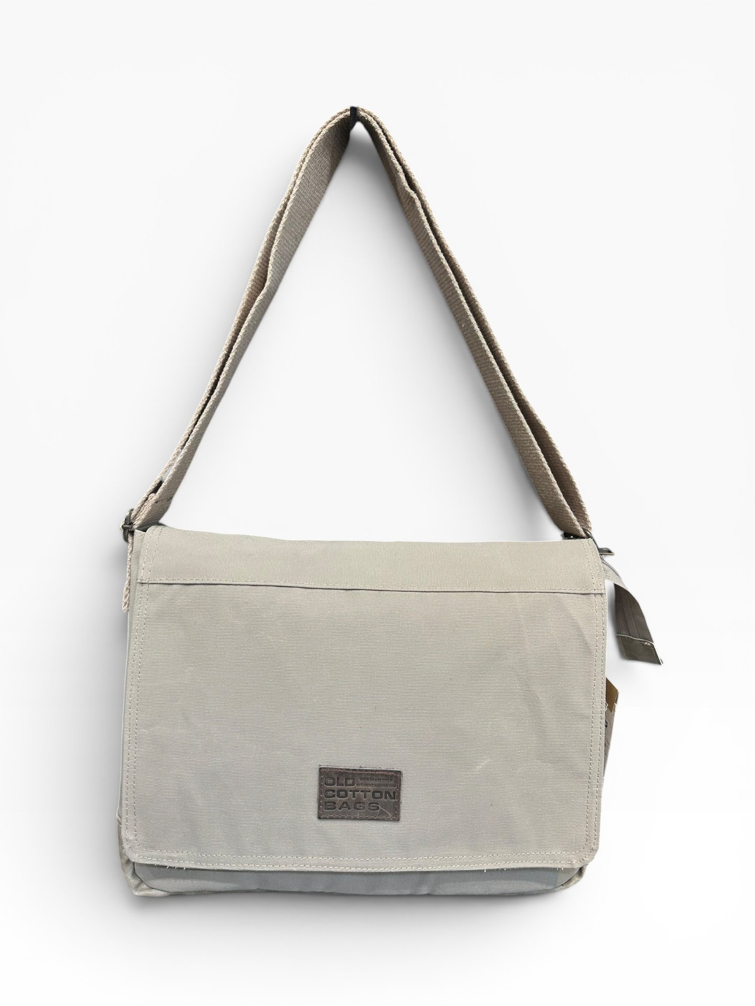 Old Cotton Cargo Kanvas Kumaş Postacı Omuz Çantası Unisex BOISE COMPUTER BAG 15.6'' Taş