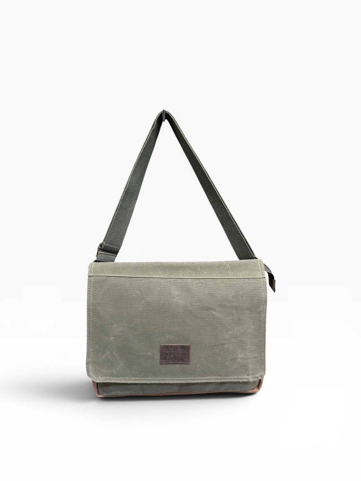 Old Cotton Cargo Kanvas Kumaş Postacı Omuz Çantası Unisex BOISE COMPUTER BAG 15.6'' Haki