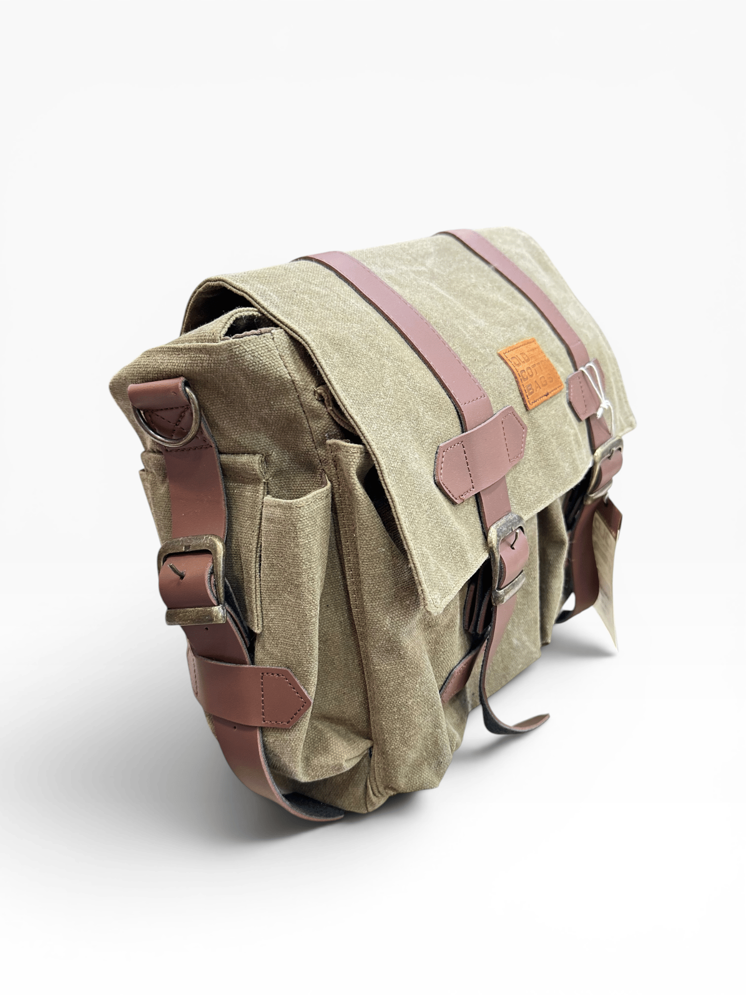Old Cotton Cargo Kanvas Kumaş Postacı Omuz Çantası Unisex 7156 Baltimore 15.6'' Camel