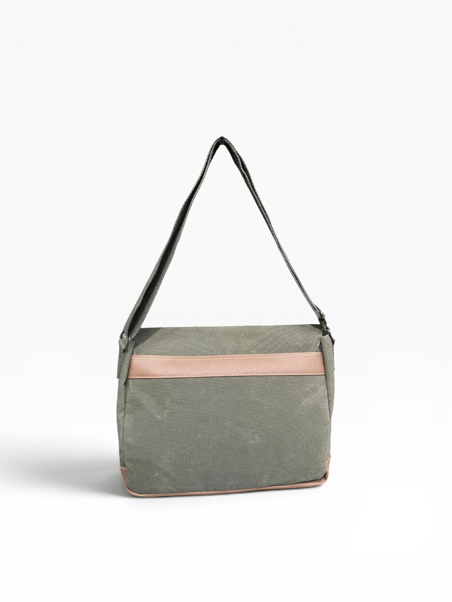 Old Cotton Cargo Kanvas Kumaş Postacı Omuz Çantası Unisex BOISE COMPUTER BAG 15.6'' Haki