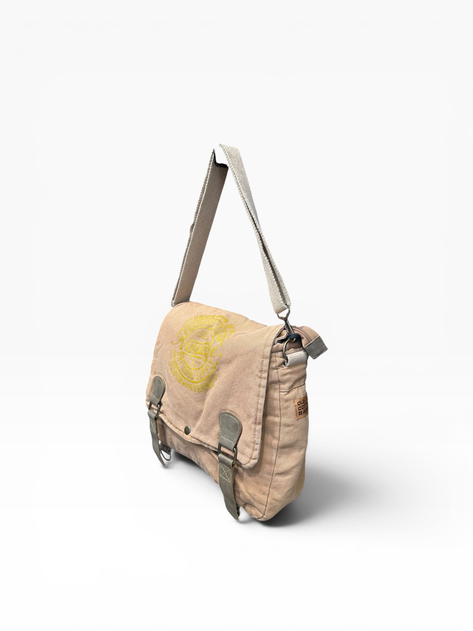 Old Cotton Cargo Kumaş Postacı Omuz Çantası Unisex San Diego Camel