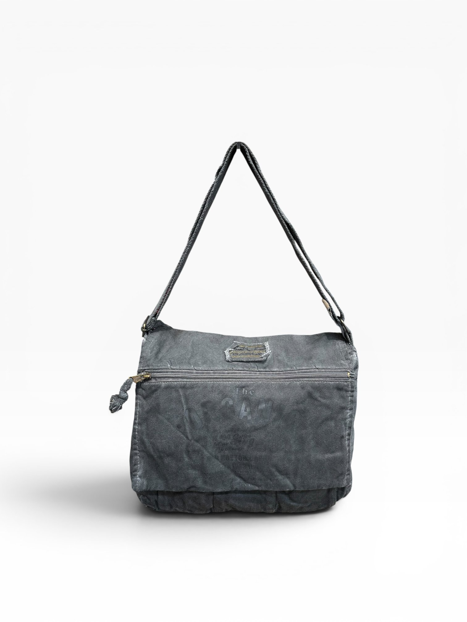 Old Cotton Cargo Kumaş Postacı Omuz Çantası Unisex Mulater Bag Oil Antrasit