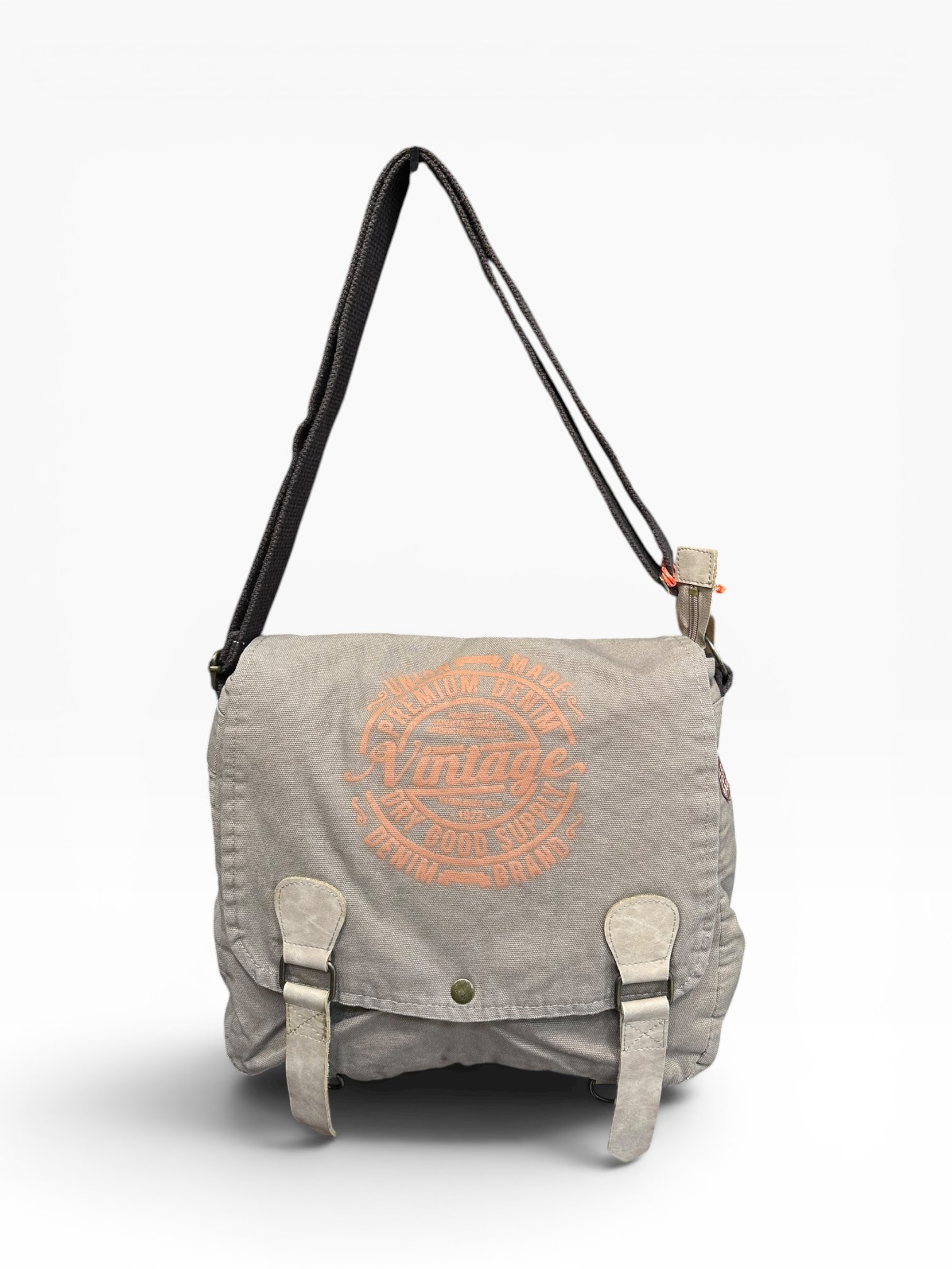 Old Cotton Cargo Kumaş Postacı Omuz Çantası Unisex San Diego Bej
