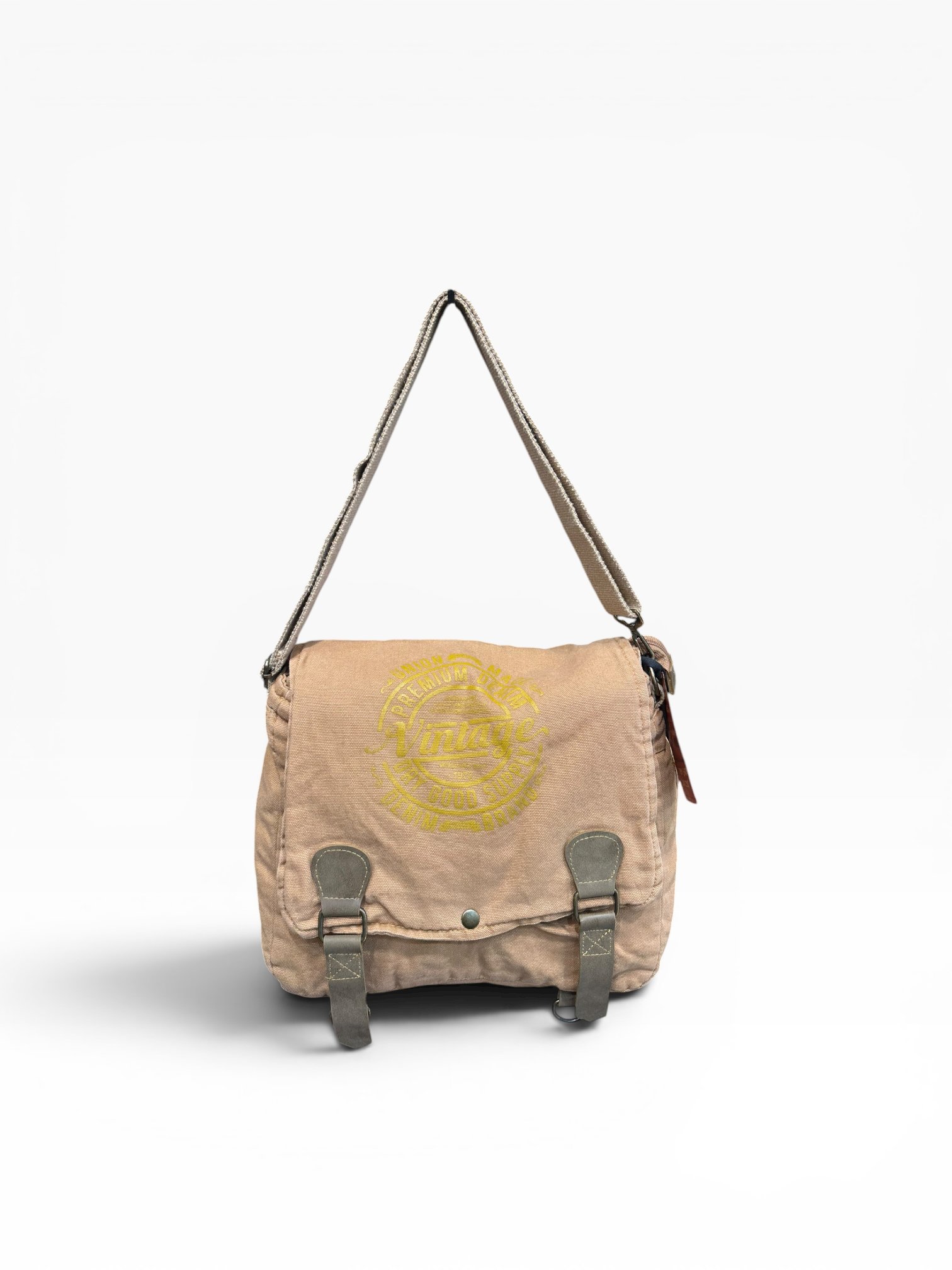 Old Cotton Cargo Kumaş Postacı Omuz Çantası Unisex San Diego Camel