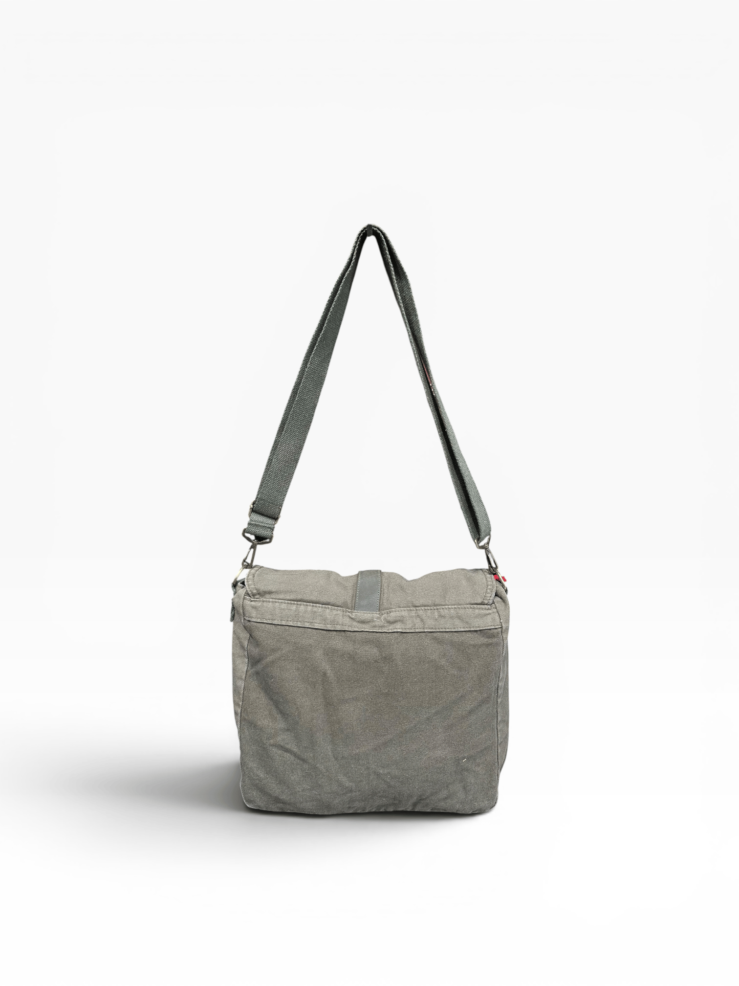 Old Cotton Cargo Kumaş Postacı Omuz Çantası Unisex Branco Bag Haki