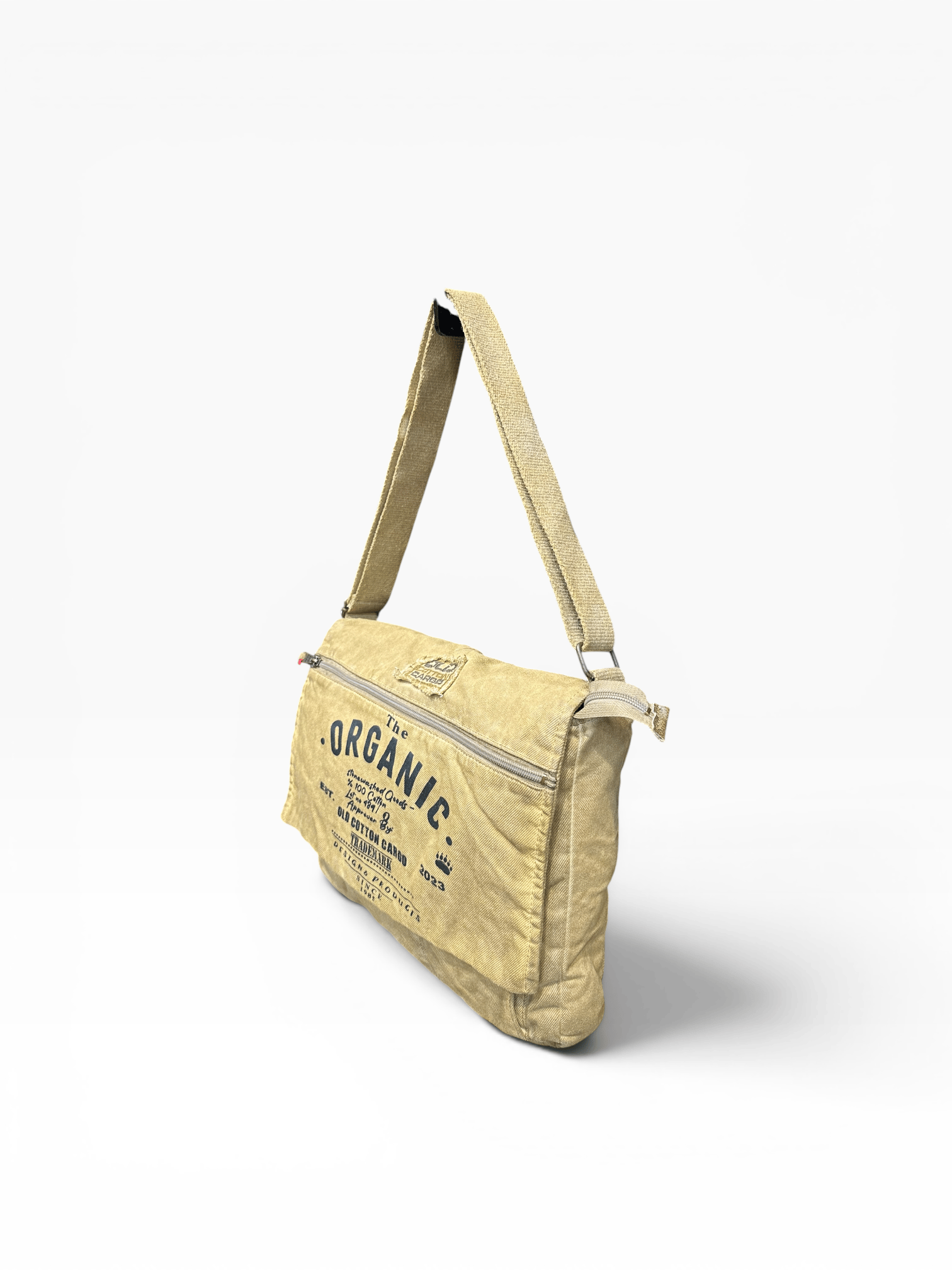 Old Cotton Cargo Kumaş Postacı Omuz Çantası Unisex Mulater Bag Oil Camel