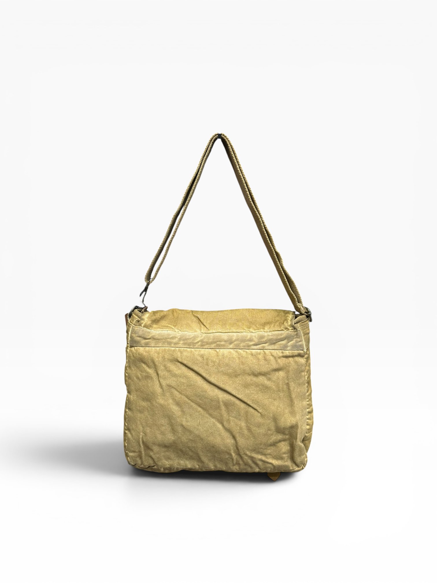 Old Cotton Cargo Kumaş Postacı Omuz Çantası Unisex San Diego Oil Hardal