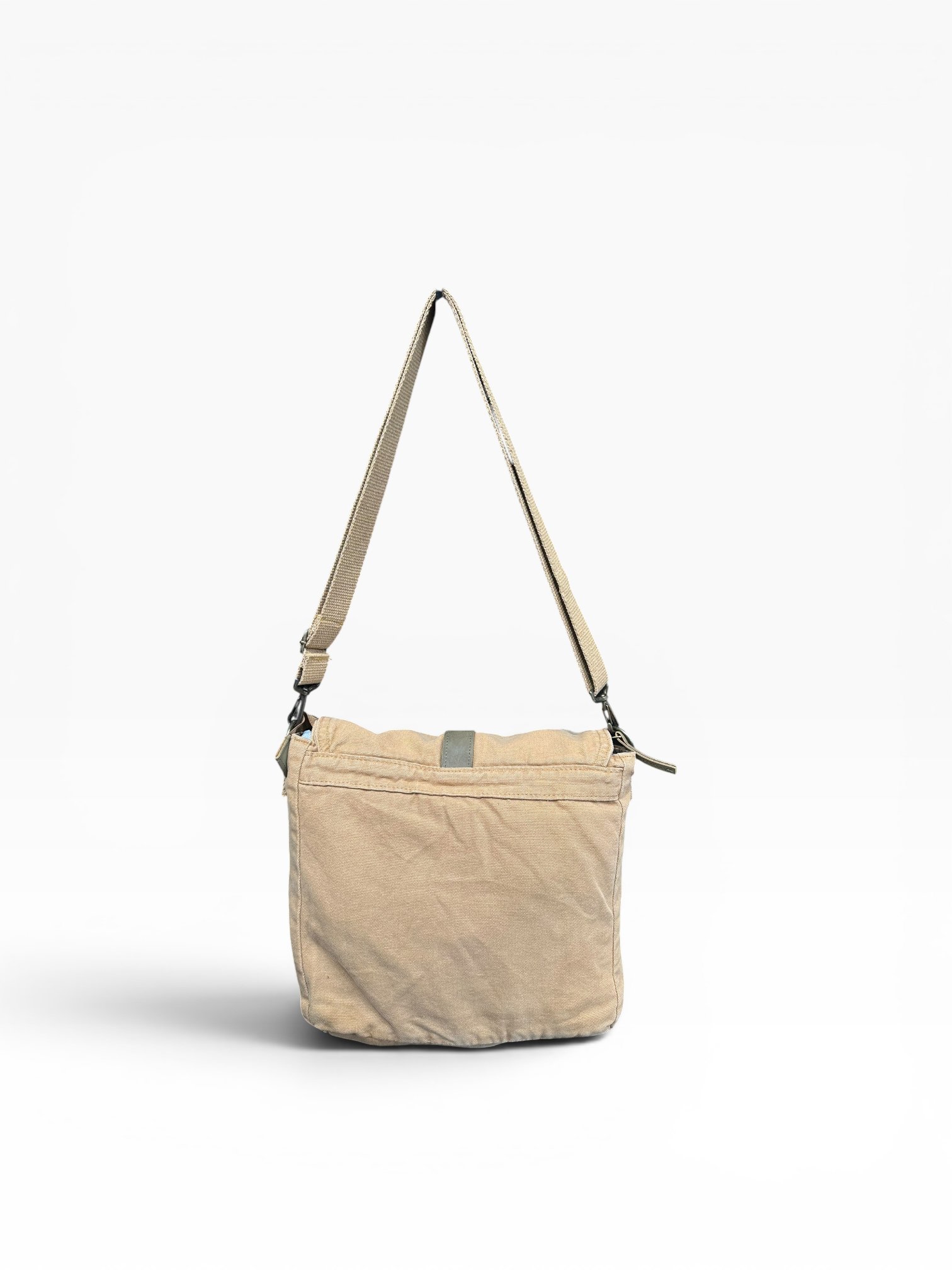Old Cotton Cargo Kumaş Postacı Omuz Çantası Unisex Branco Bag Camel