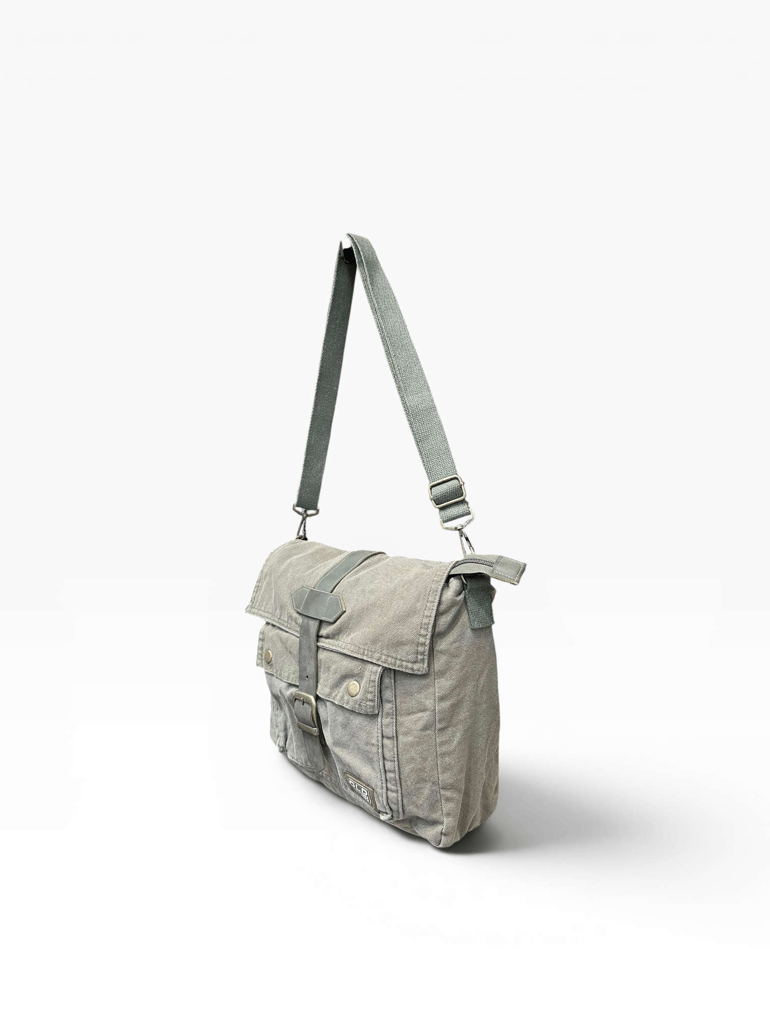 Old Cotton Cargo Kumaş Postacı Omuz Çantası Unisex Branco Bag Haki