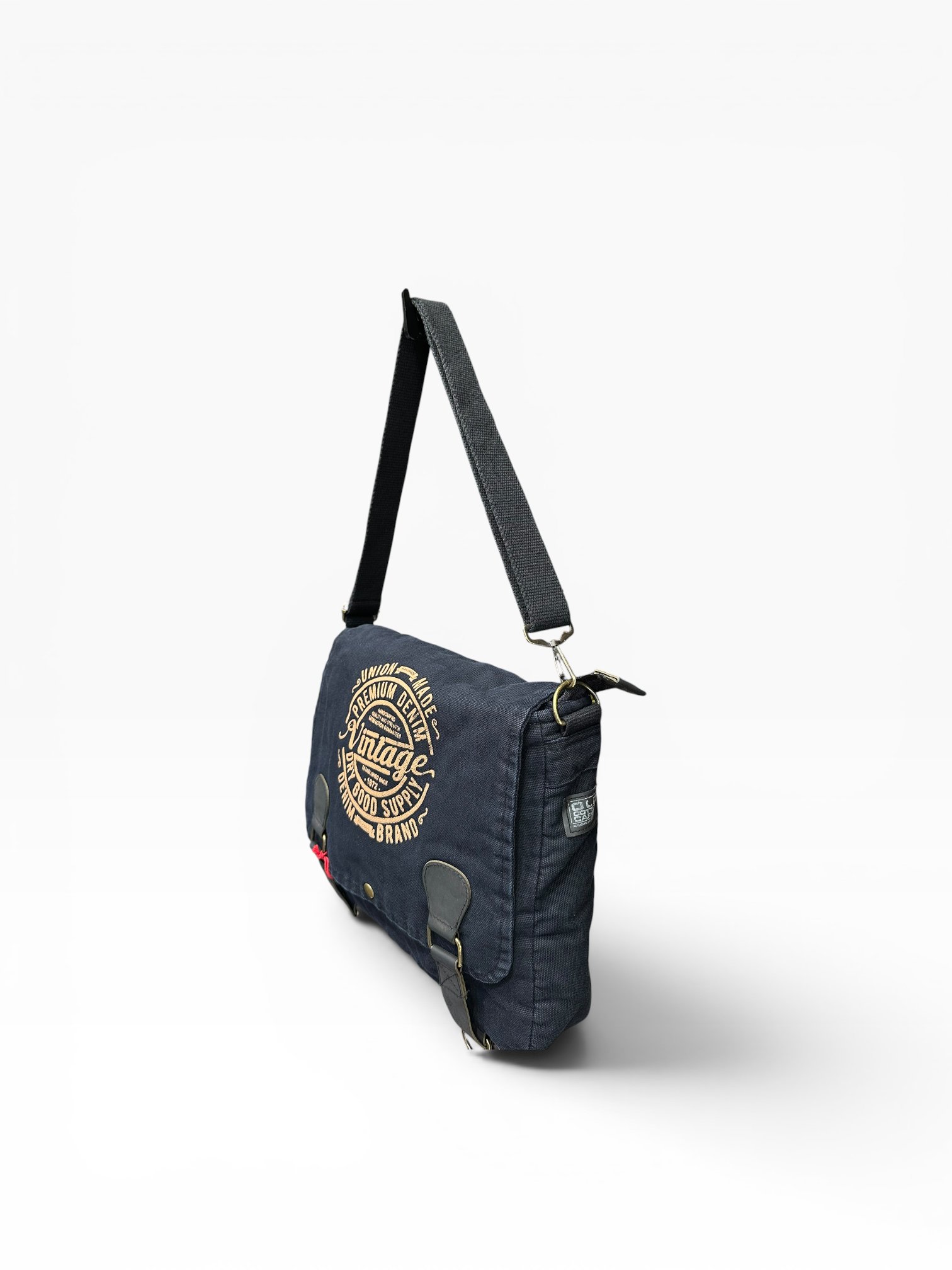 Old Cotton Cargo Kumaş Postacı Omuz Çantası Unisex San Diego Siyah