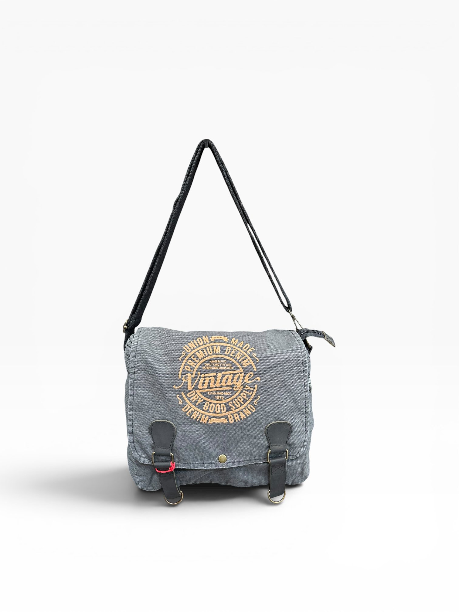 Old Cotton Cargo Kumaş Postacı Omuz Çantası Unisex San Diego Antrasit