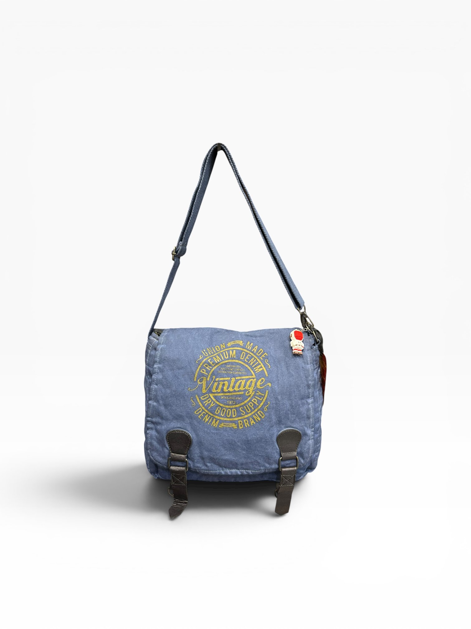 Old Cotton Cargo Kumaş Postacı Omuz Çantası Unisex San Diego Oil Lacivert