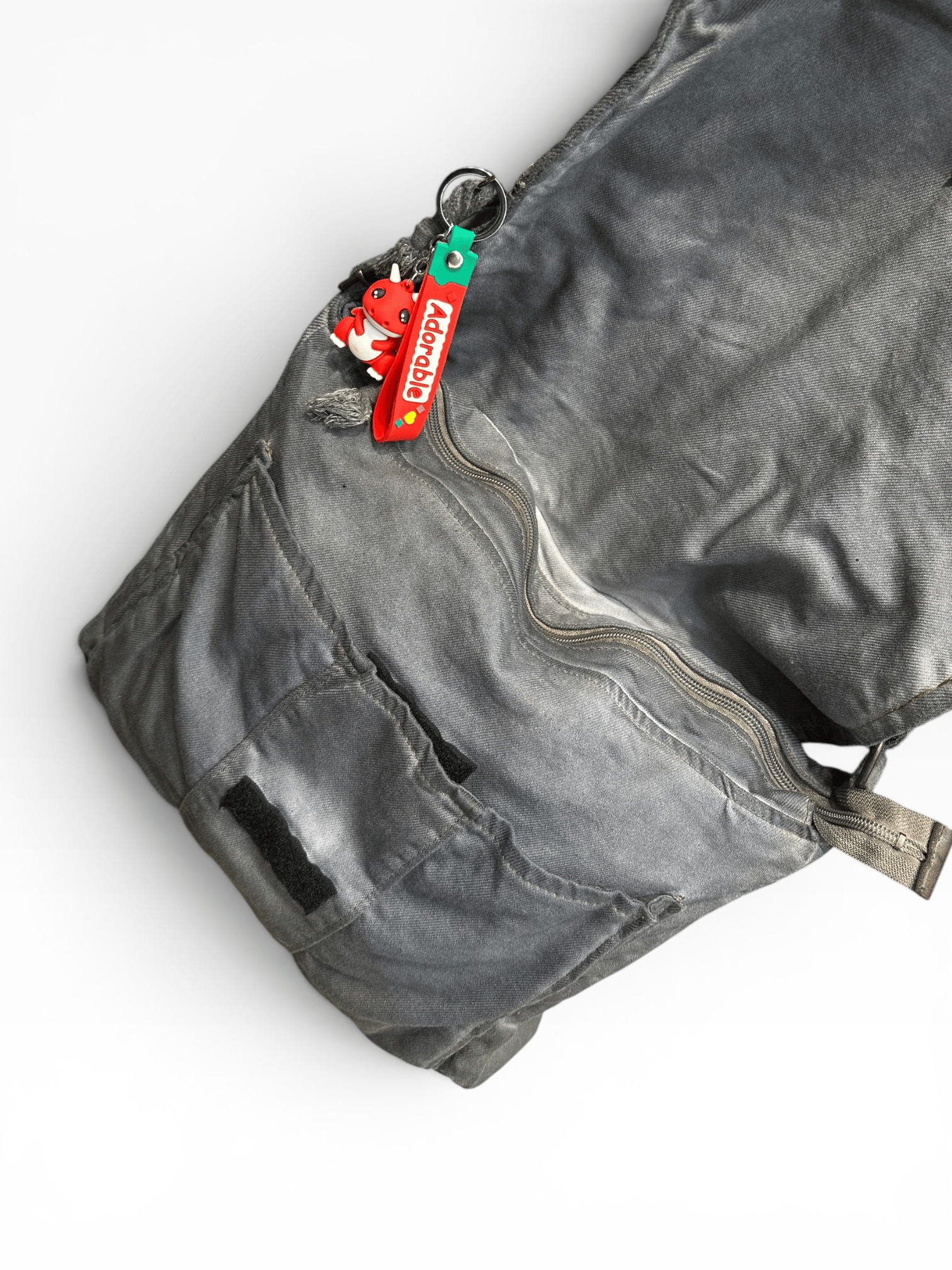 Old Cotton Cargo Kumaş Postacı Omuz Çantası Unisex Mulater Bag Oil Koyu Gri