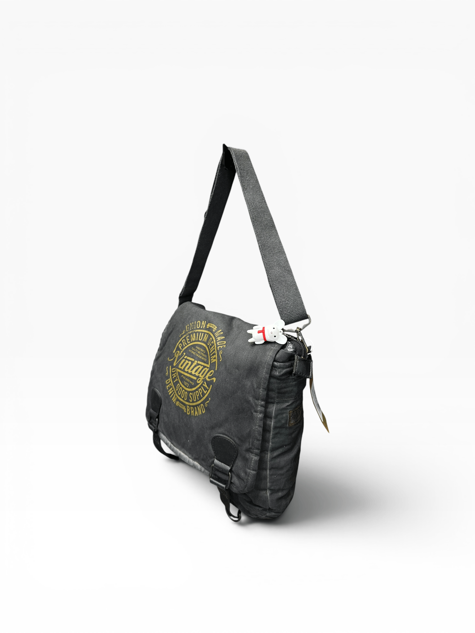 Old Cotton Cargo Kumaş Postacı Omuz Çantası Unisex San Diego Oil Antrasit