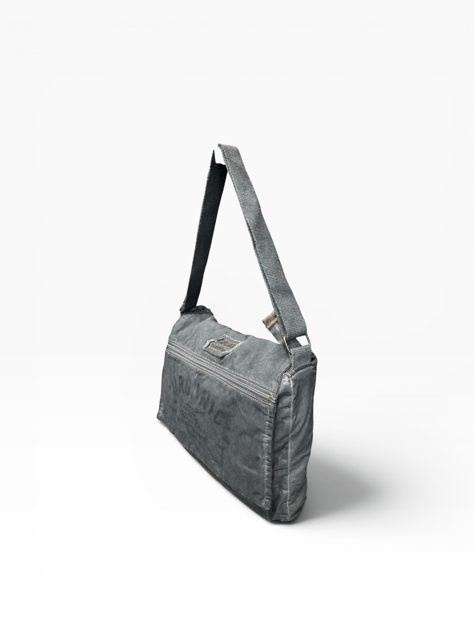 Old Cotton Cargo Kumaş Postacı Omuz Çantası Unisex Mulater Bag Oil Antrasit