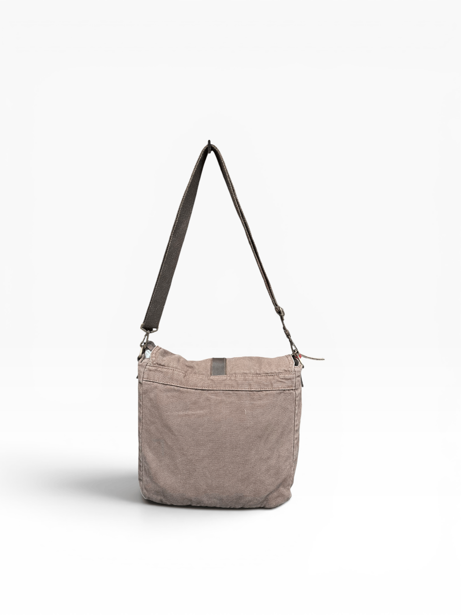 Old Cotton Cargo Kumaş Postacı Omuz Çantası Unisex Branco Bag Kahve