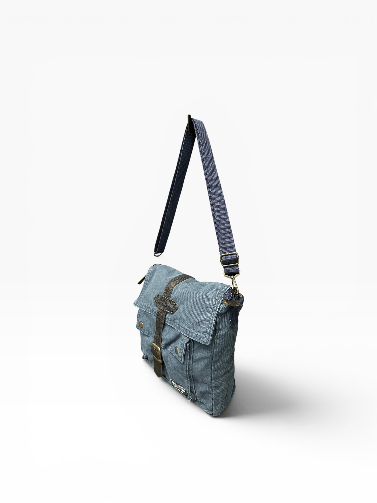 Old Cotton Cargo Kumaş Postacı Omuz Çantası Unisex Branco Bag Lacivert