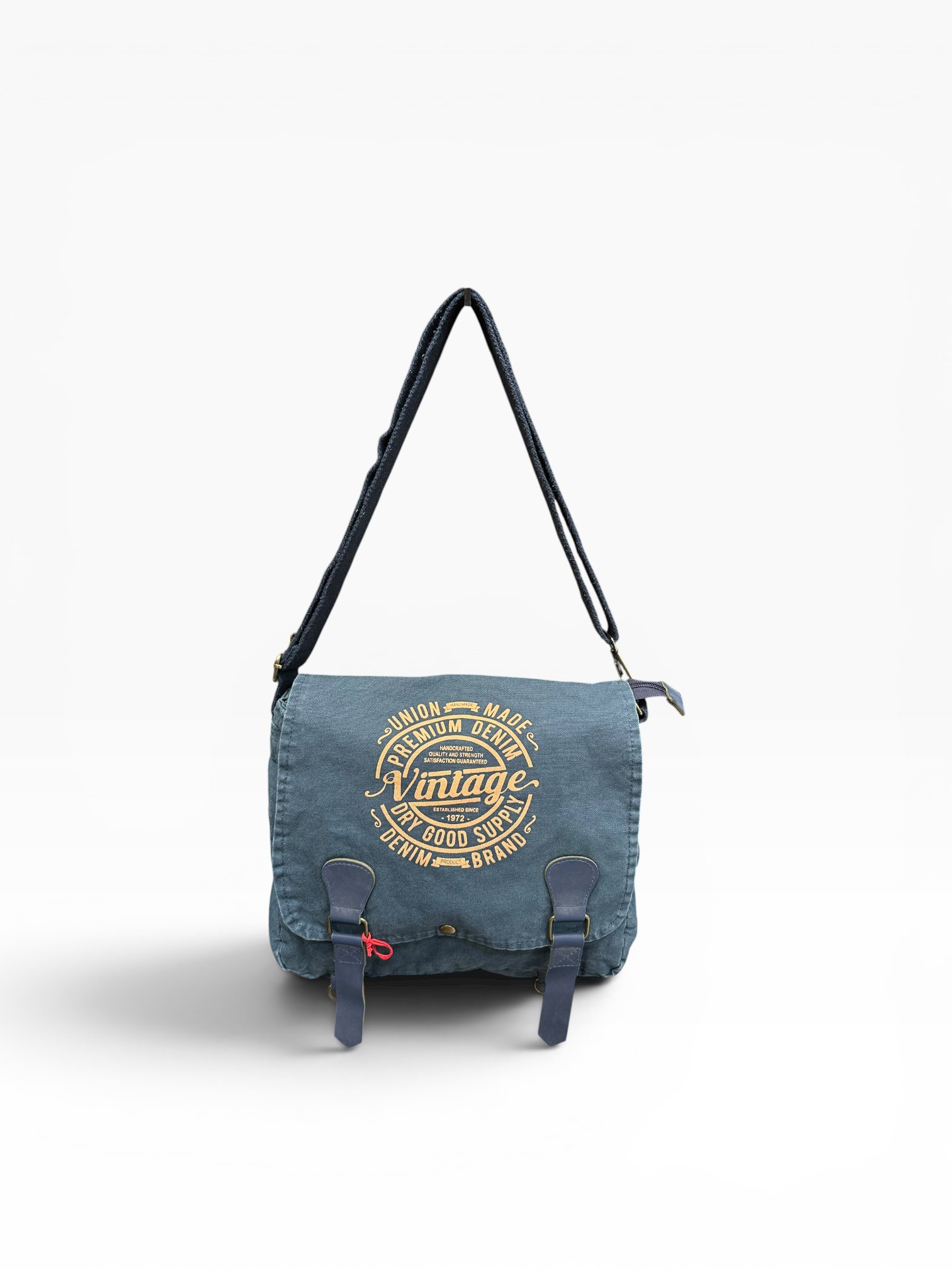 Old Cotton Cargo Kumaş Postacı Omuz Çantası Unisex San Diego Lacivert