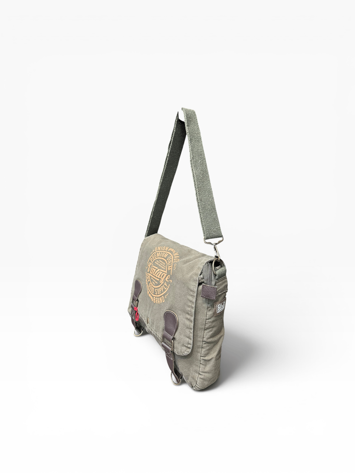 Old Cotton Cargo Kumaş Postacı Omuz Çantası Unisex San Diego Haki