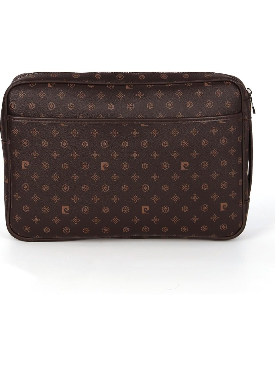 Pierre Cardin 01PC002022 Laptop El Çantası Baskılı Kahverengi