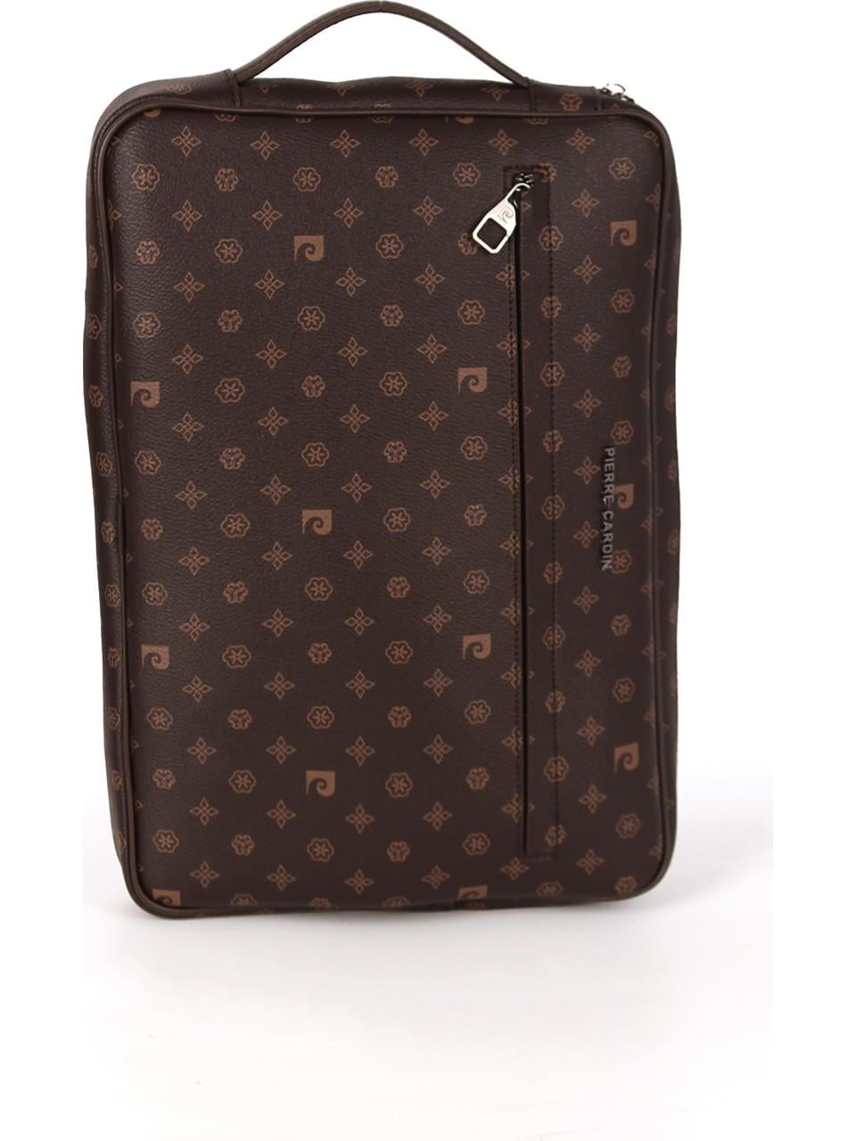 Pierre Cardin 01PC002022 Laptop El Çantası Baskılı Kahverengi