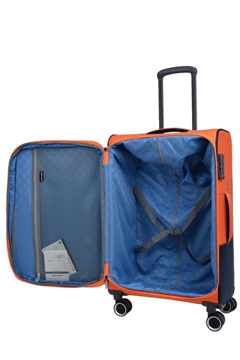 Pierre Cardin Ultra Light Hafif Lüx Kumaş Orta Boy Valiz Turuncu PC8200