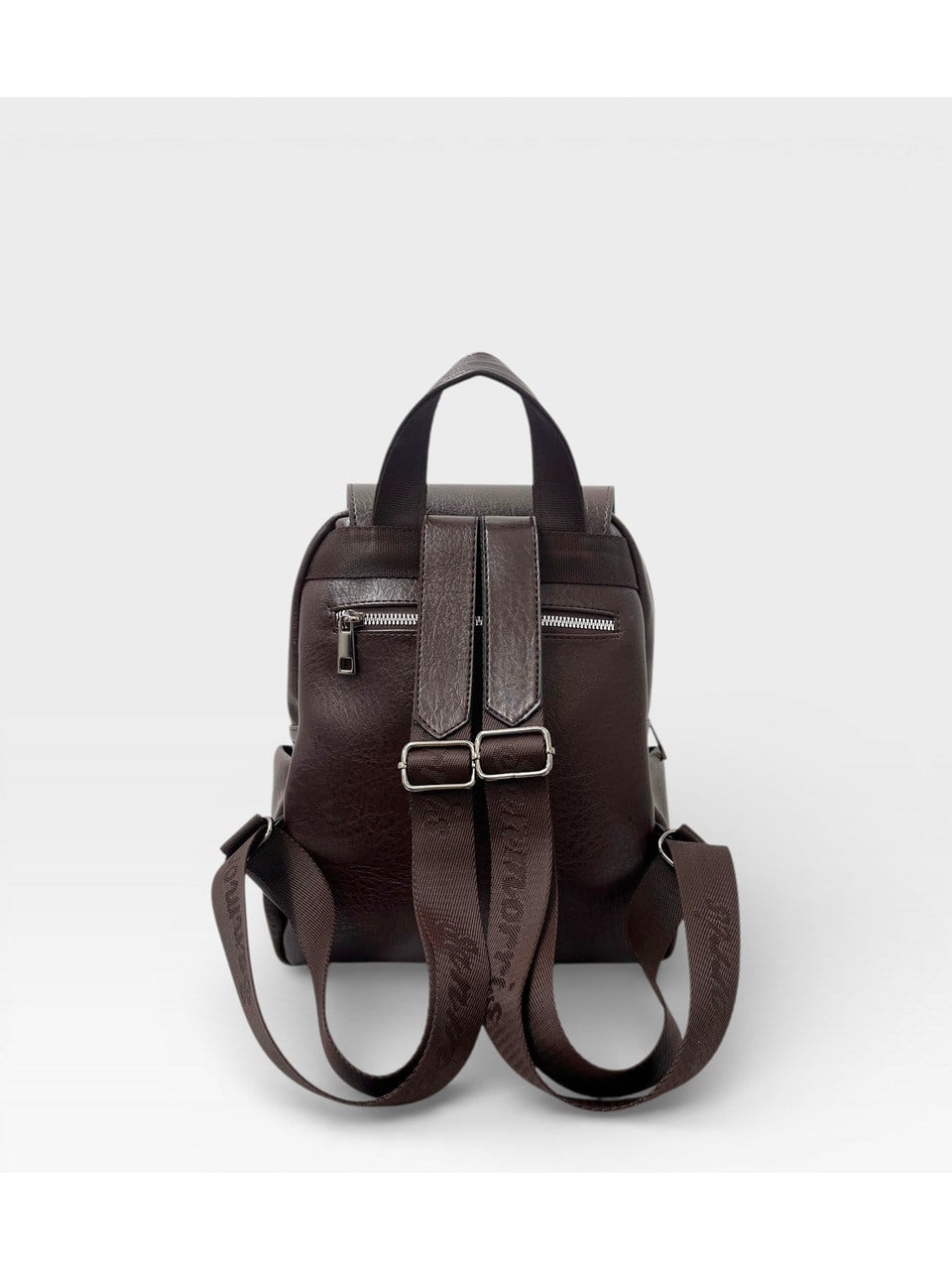 Sanmorris 6058 Yumuşak Dokulu, Kapaklı Deri Sırt Çantası Kahverengi