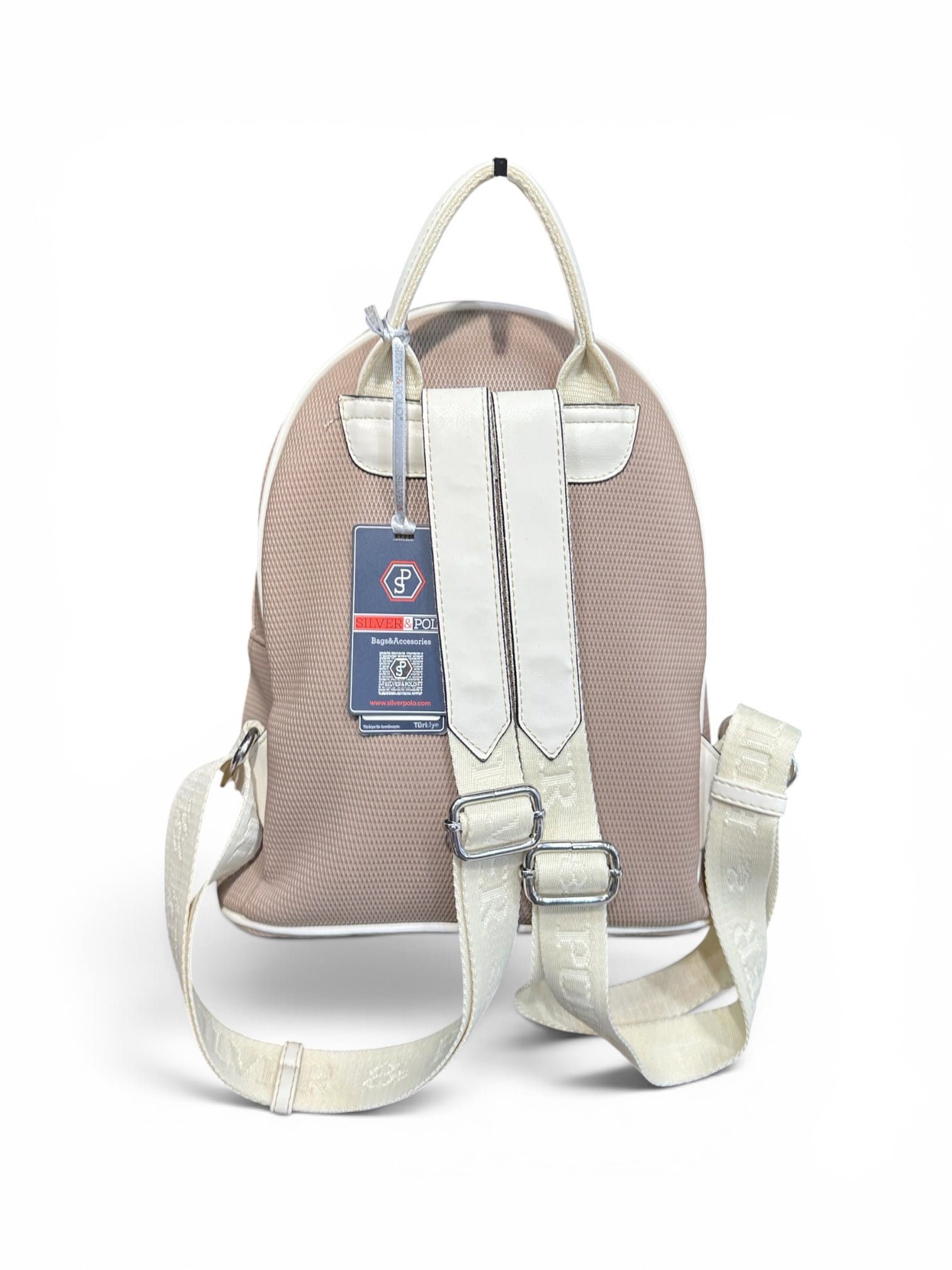 Silver Polo Bej SP1062 Kadın Sırt Çantası Su Geçirmez Ve Rahat Silinebilir