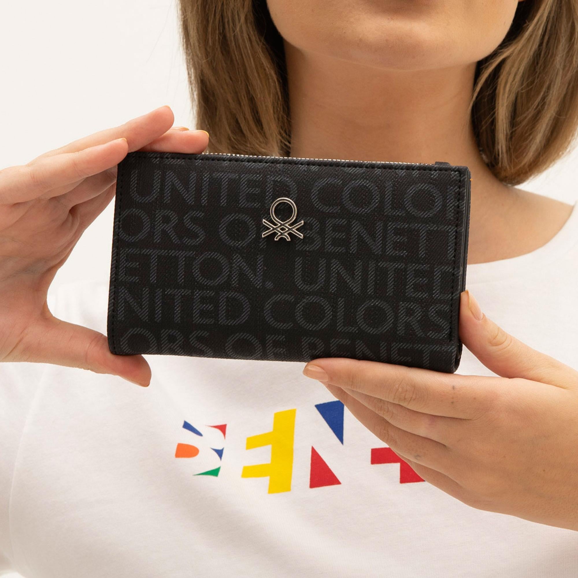 United Colors Of Benetton BNT848 Siyah Kadın Cüzdanı