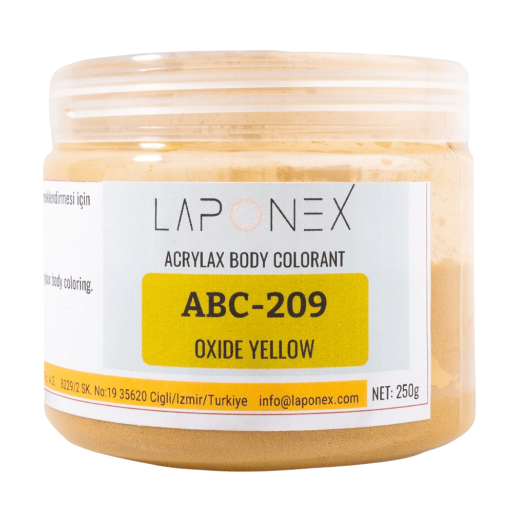 ABC-209 Oxide Yellow Su Bazlı Reçinelerle Uyumlu Acrylax Oksit Sarı Toz Pigment 250 g - 1522552092