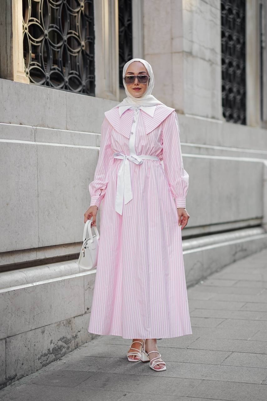 FLM1799 - MELİSA ELBİSE - PEMBE