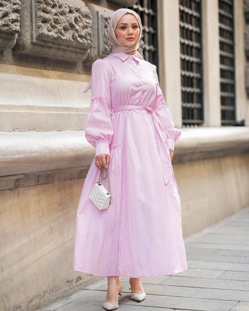 FLM1804 - BELİZ ELBİSE - PEMBE