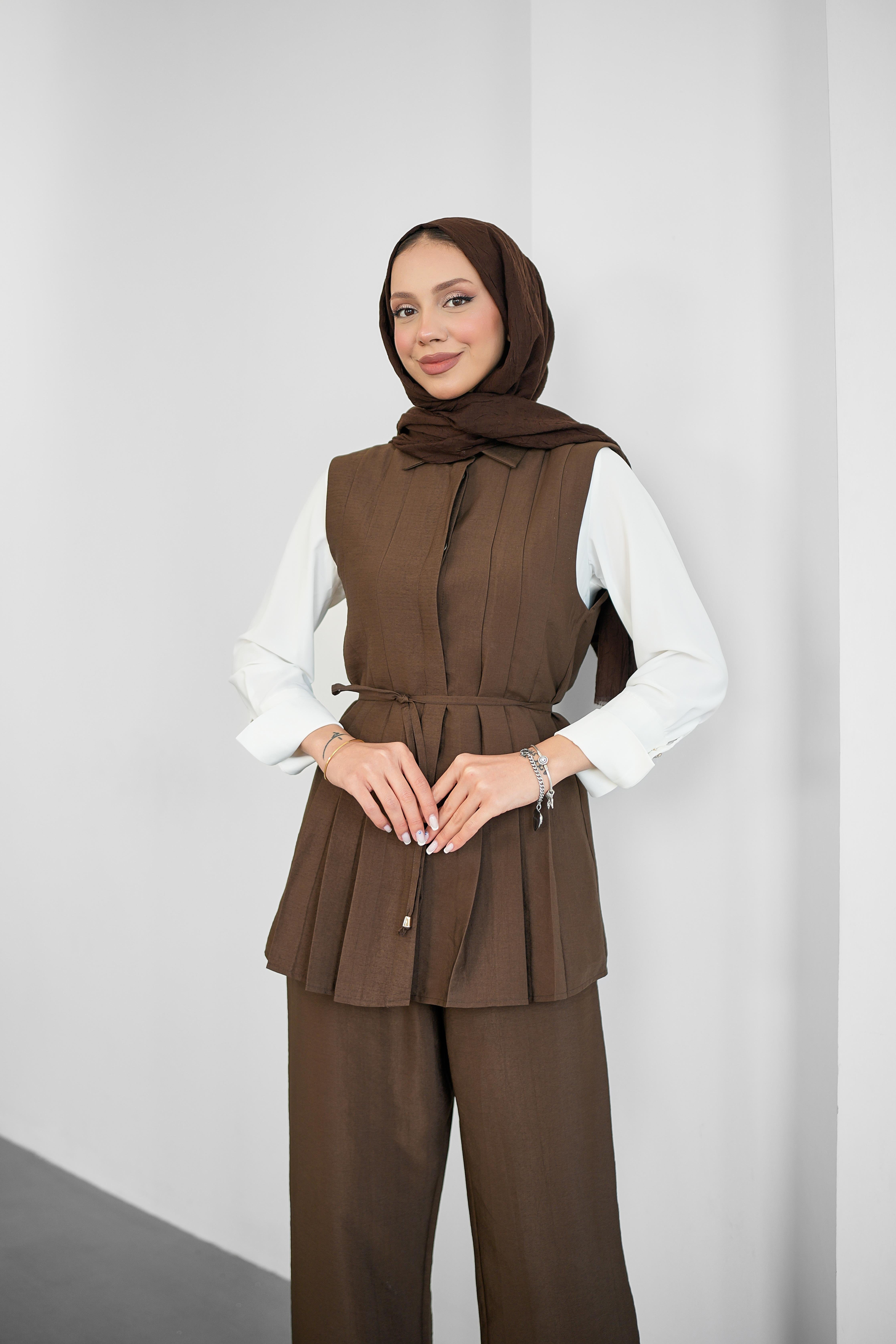 SL4204 - LİDYA ÜÇLÜ TAKIM - KAHVE