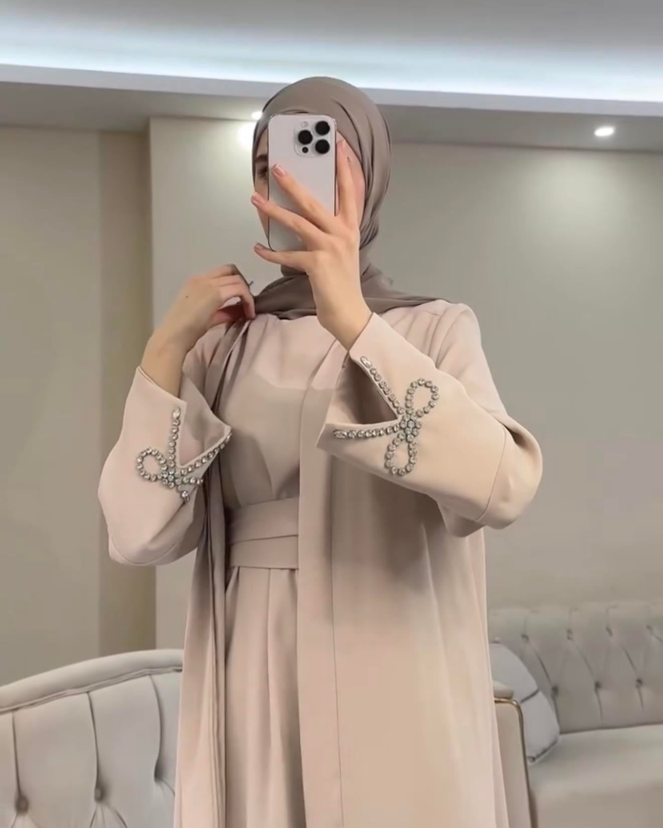 SL4205 - NEVA ABAYA TAKIM - BEJ