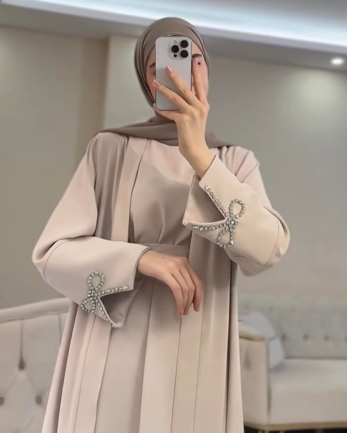 SL4205 - NEVA ABAYA TAKIM - BEJ