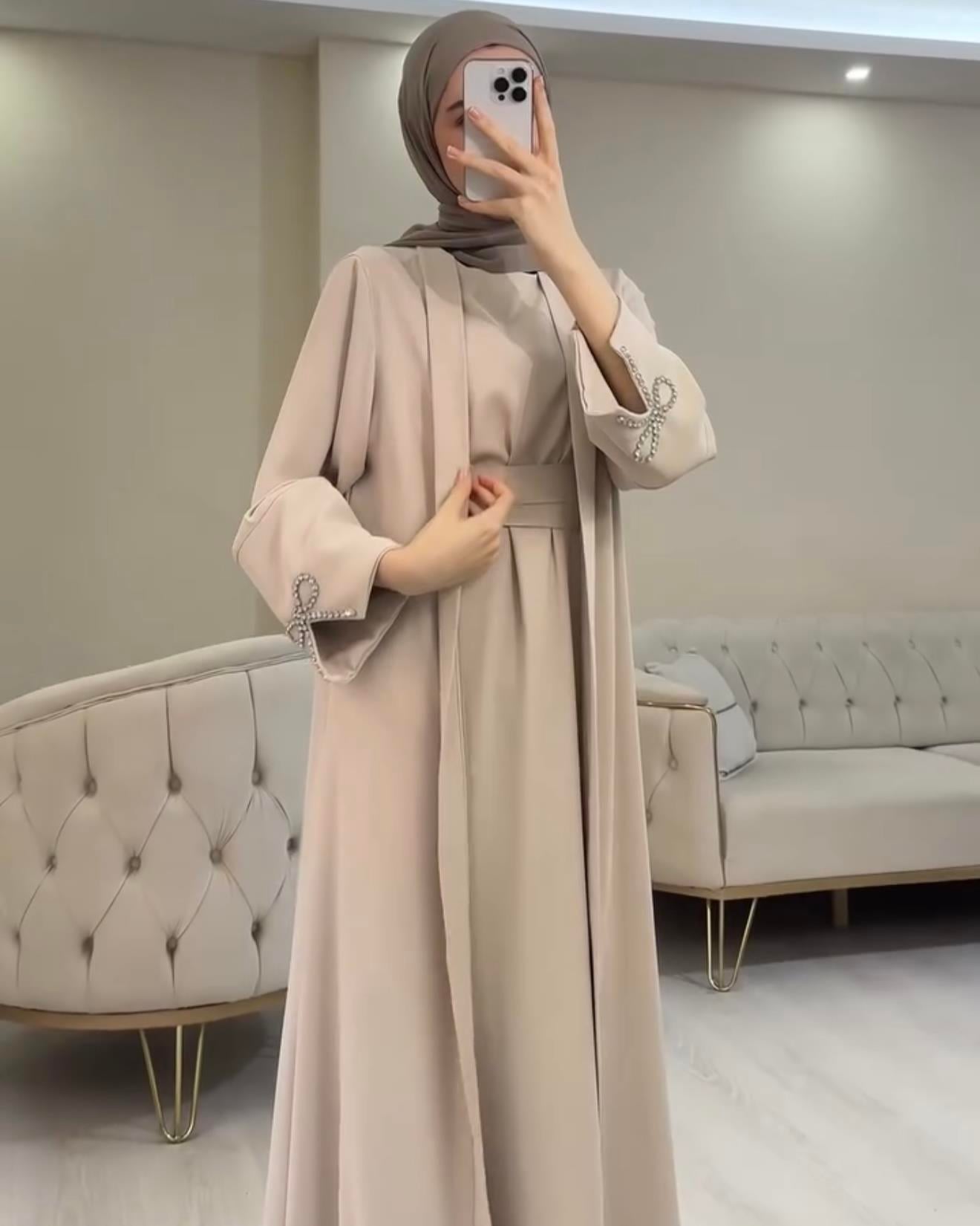 SL4205 - NEVA ABAYA TAKIM - BEJ