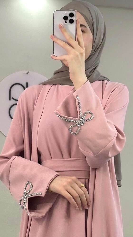 SL4205 - NEVA ABAYA TAKIM - PUDRA PEMBE
