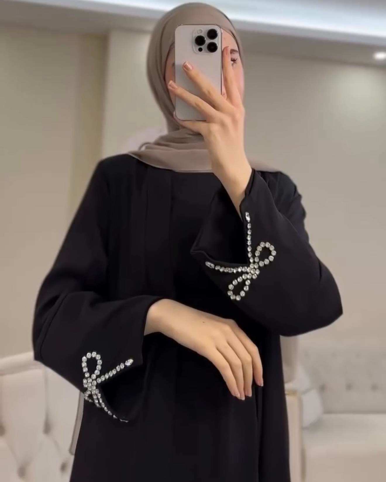 SL4205 - NEVA ABAYA TAKIM - SİYAH