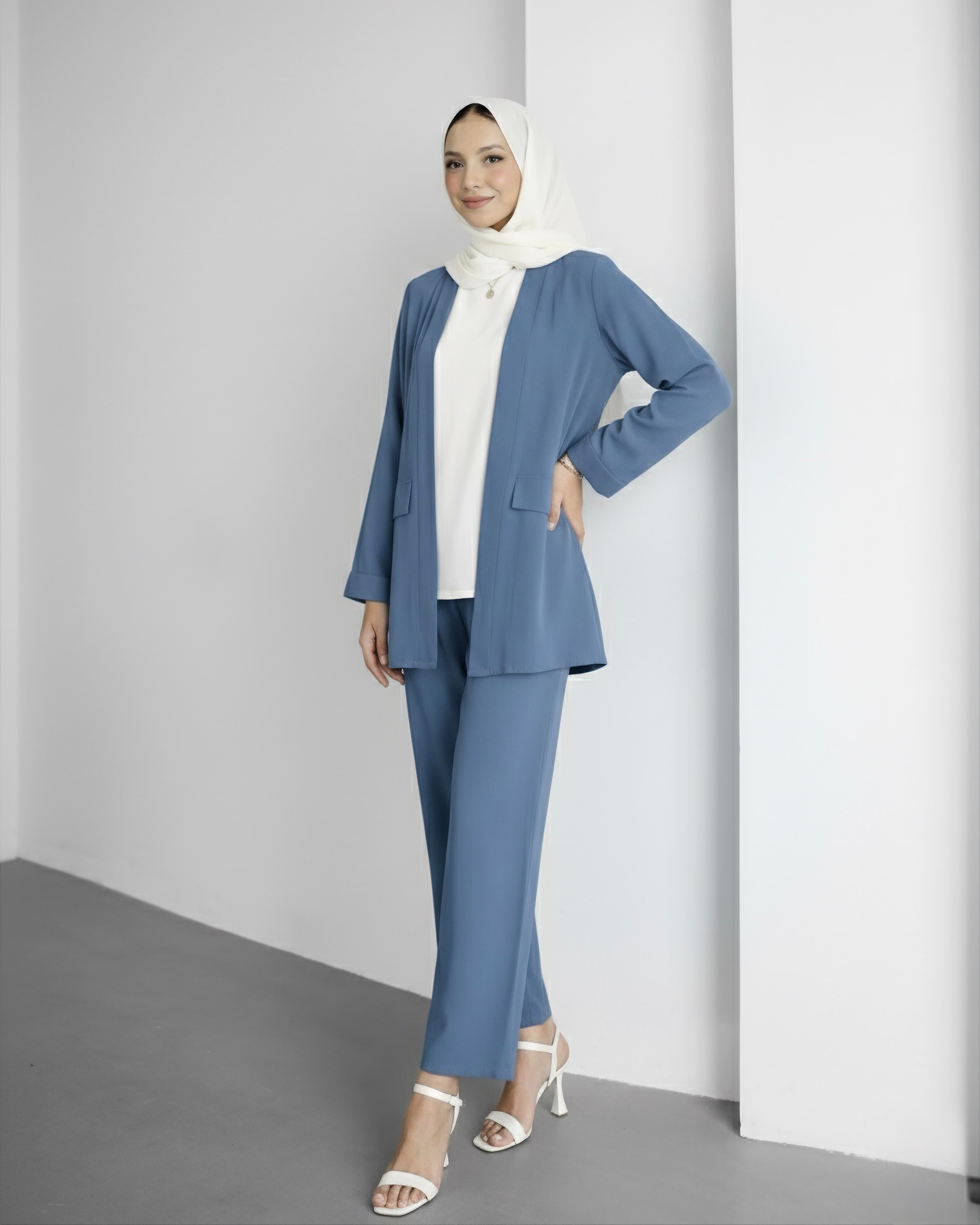 SL4209 - ZEREN ÜÇLÜ TAKIM - AÇIK MAVİ 