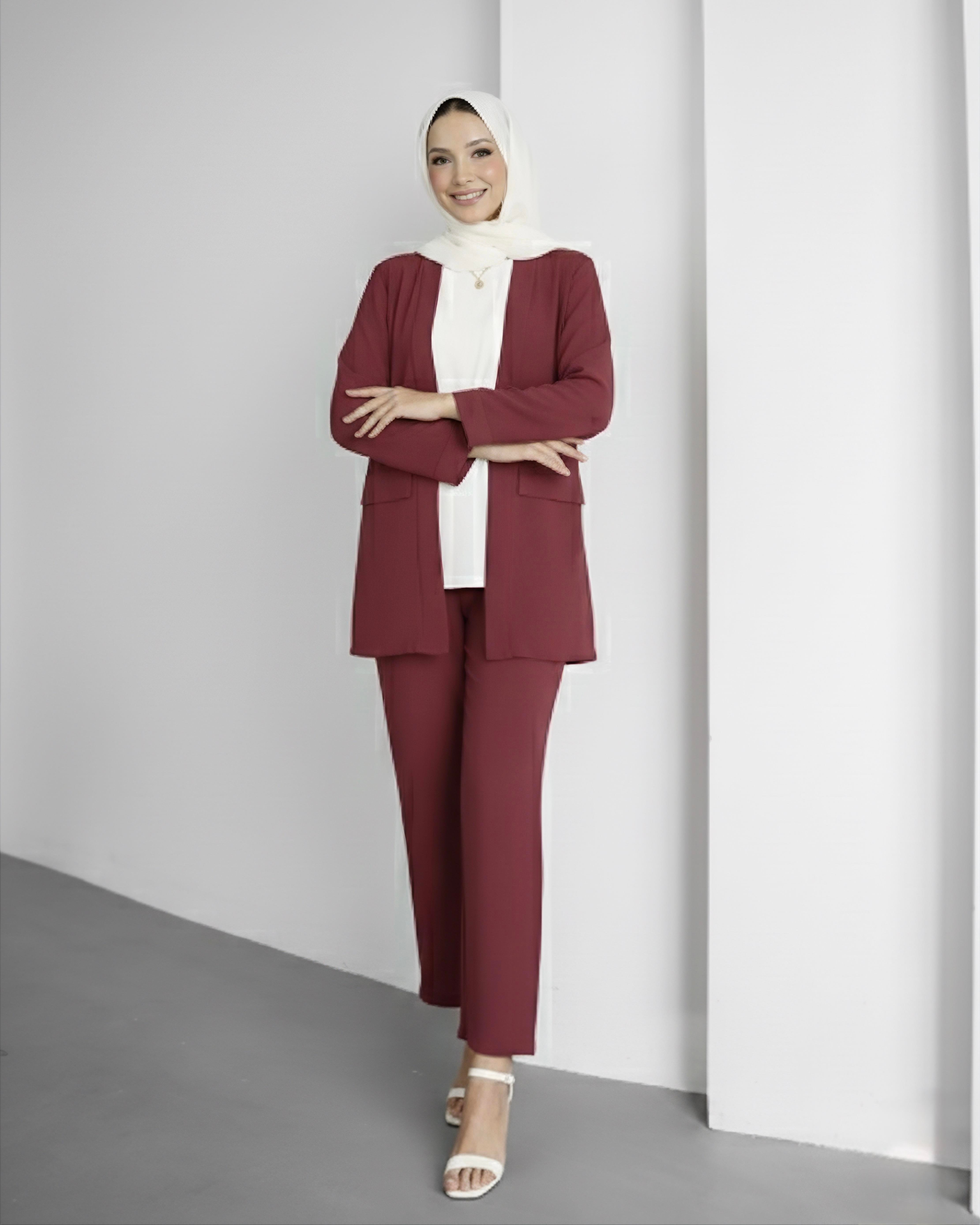 SL4209 - ZEREN ÜÇLÜ TAKIM - BORDO 