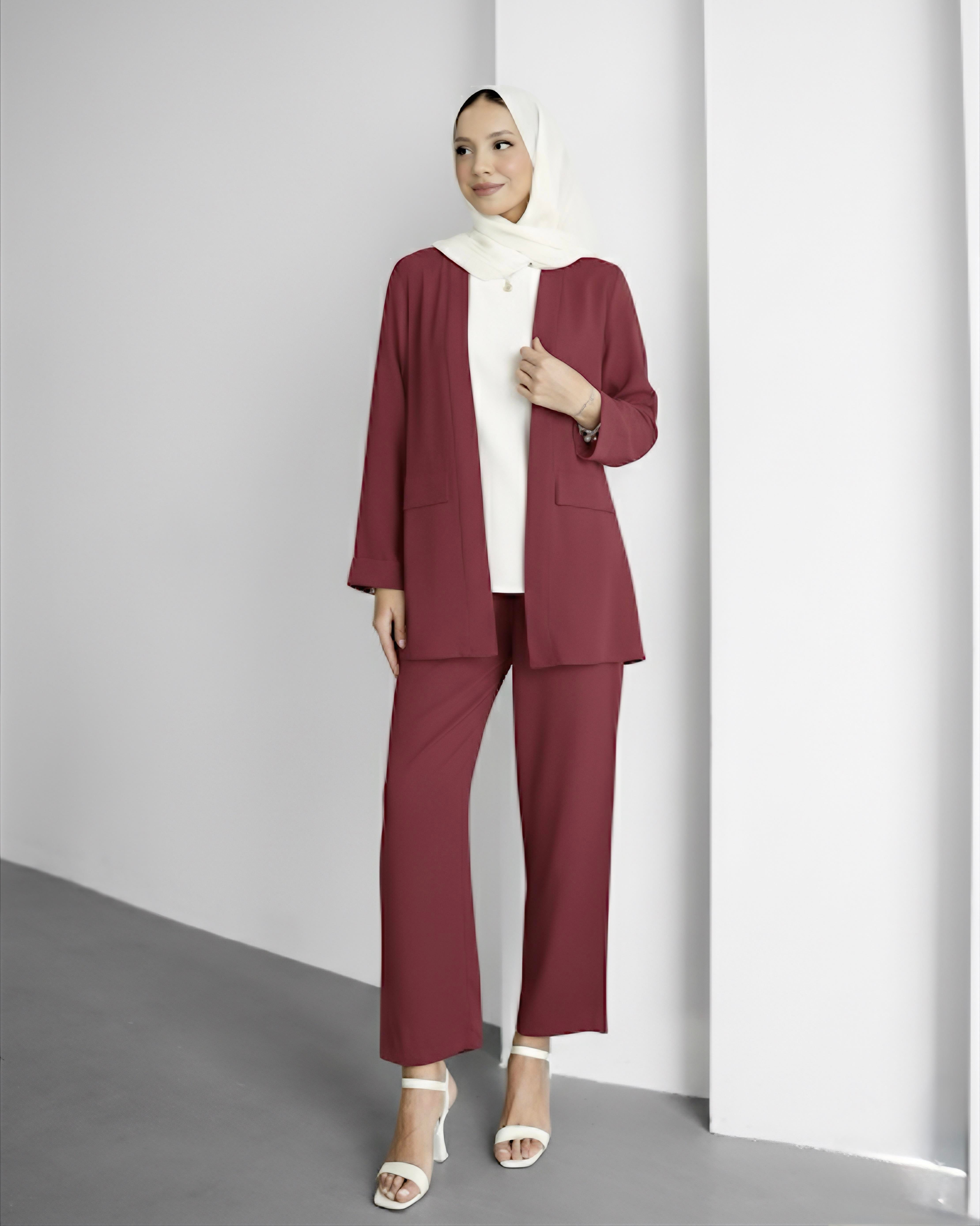 SL4209 - ZEREN ÜÇLÜ TAKIM - BORDO 